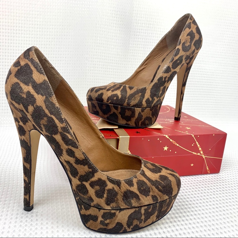ALDO Cheetah Print Pony Hair Platform Pumps 7